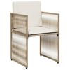 vidaXL Garden Dining Set Beige, Cream White