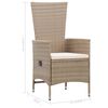 vidaXL Dining Set Beige, Cream White Solid Acacia Wood