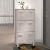 vidaXL Shoe Cabinet White Solid pine wood, MDF, plastic Medium