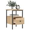 vidaXL Bedside Cabinet Set of 2 Sonoma Oak Engineered wood, iron Medium