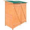 vidaXL Garden Shed Natural wood with green roof