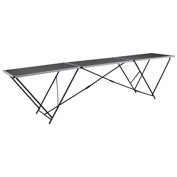 vidaXL Pasting Table Black MDF, Aluminum, Steel