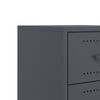 vidaXL Bedside Cabinet Set of 2 Anthracite Cold-rolled steel Medium