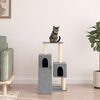 vidaXL Cat Tree Light Grey Engineered wood, plush, sisal 32.3 in tall