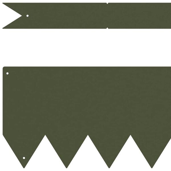 vidaXL Lawn Edging 10 pcs Olive Green 100 x 0.05 x 20 cm