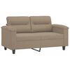 vidaXL Sofa Set Taupe Microfiber, metal, plywood 2-Seater, Various Sizes