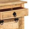 vidaXL Shoe Cabinet Natural wood Solid rough mango wood Compact