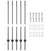 vidaXL Fence Post 5 pcs Grey 39.37 in Steel