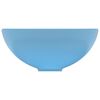 vidaXL Luxury Bathroom Basin Round Matt Light Blue 12.8x5.5" Ceramic