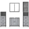 vidaXL Bathroom Furniture Set Grey Sonoma Engineered wood, metal Full Set