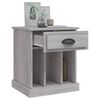 vidaXL Bedside Cabinet Set of 2 Grey Sonoma Engineered wood Medium