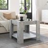 vidaXL Coffee Table Concrete grey Engineered wood, glass Small