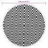 vidaXL Outdoor Carpet White and Black Polypropylene (PP) &Oslash;47.2 in