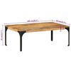 vidaXL Coffee Table Natural Wood and Black Solid mango wood Medium