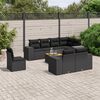 vidaXL Garden Sofa Set Black