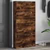 vidaXL Shoe Cabinet Smoked oak Engineered wood Tall Shoe Cabinet