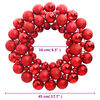 vidaXL Christmas Wreath Red Polystyrene 17.7 in diameter