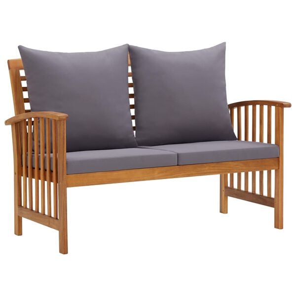 vidaXL Garden Lounge Set Dark Grey Solid Acacia wood Medium Durable