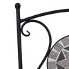 vidaXL Mosaic Bistro Set Grey and Black Powder-coated iron and ceramic
