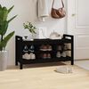 vidaXL Hall Bench Black Solid pine wood 43.3 x 15.7 x 23.6 in