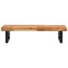vidaXL Basin Shelf Wall Mounted Steel and Solid Wood Acacia