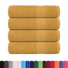 vidaXL Bath Towel Set of 4 Gold 100% cotton 39.4 x 59.1 in Bath Towel