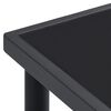 vidaXL Outdoor Dining Table Anthracite Glass, Powder-Coated Steel Large