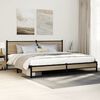 vidaXL Bed Frame Sonoma Oak Steel, Engineered wood Double Bed Frame
