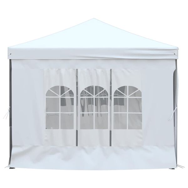 vidaXL Folding Party Tent with Sidewalls White 9.8'x19.7'