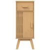 vidaXL Bathroom Furniture Set with Door 3 pcs Brown 114 x 43 x 73.5 cm