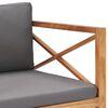 vidaXL Garden Chair Dark grey Fine sanded teak hardwood Medium