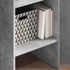 vidaXL Book Cabinet Concrete Grey Engineered Wood 15.7x13.8x70.9 in