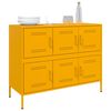 vidaXL Sideboard Mustard Yellow Cold-Rolled Steel Medium Adjustable Feet