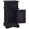 vidaXL Bedside Cabinet Light Black Coffee Solid Mahogany Wood Standard