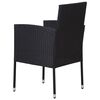 vidaXL Dining Set Black and Cream White