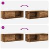 vidaXL TV Cabinet Set of 2 Old wood Engineered wood Medium TV Cabinet