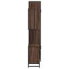 vidaXL Bathroom Furniture Set Brown Oak Engineered Wood, Metal, Glass Tall