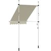 vidaXL Retractable Awning Cream Polyester with PU coating, Steel