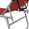 vidaXL Sunlounger Red Powder-coated aluminum Standard