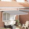 vidaXL Retractable Awning Light Grey 137.80 x 98.43 in