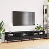 vidaXL TV Cabinet Black Cold-rolled steel Large TV Cabinet Rectangular