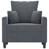 vidaXL Sofa Chair Dark Grey Velvet (100% polyester), metal, textilene, foam