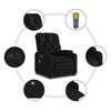 vidaXL Electric Massage Recliner Chair Black