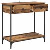 vidaXL Console Table Old Wood 29.53 x 13.58 x 29.53 in Engineered Wood