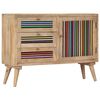 vidaXL Sideboard Natural Mango Wood Solid Mango Wood and Engineered Wood