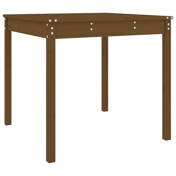 vidaXL Garden Table Honey brown Solid pine wood Medium Durable