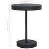 vidaXL Garden Table Black PE Rattan Lightweight Garden Table Round