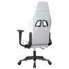 vidaXL Gaming Chair White and Pink Faux leather Medium