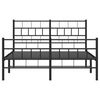 vidaXL Metal Bed Frame Black Steel King Metal Bed Frame Rectangular