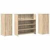 vidaXL Reception Desk Sonoma Oak Engineered wood Large Reception Desk